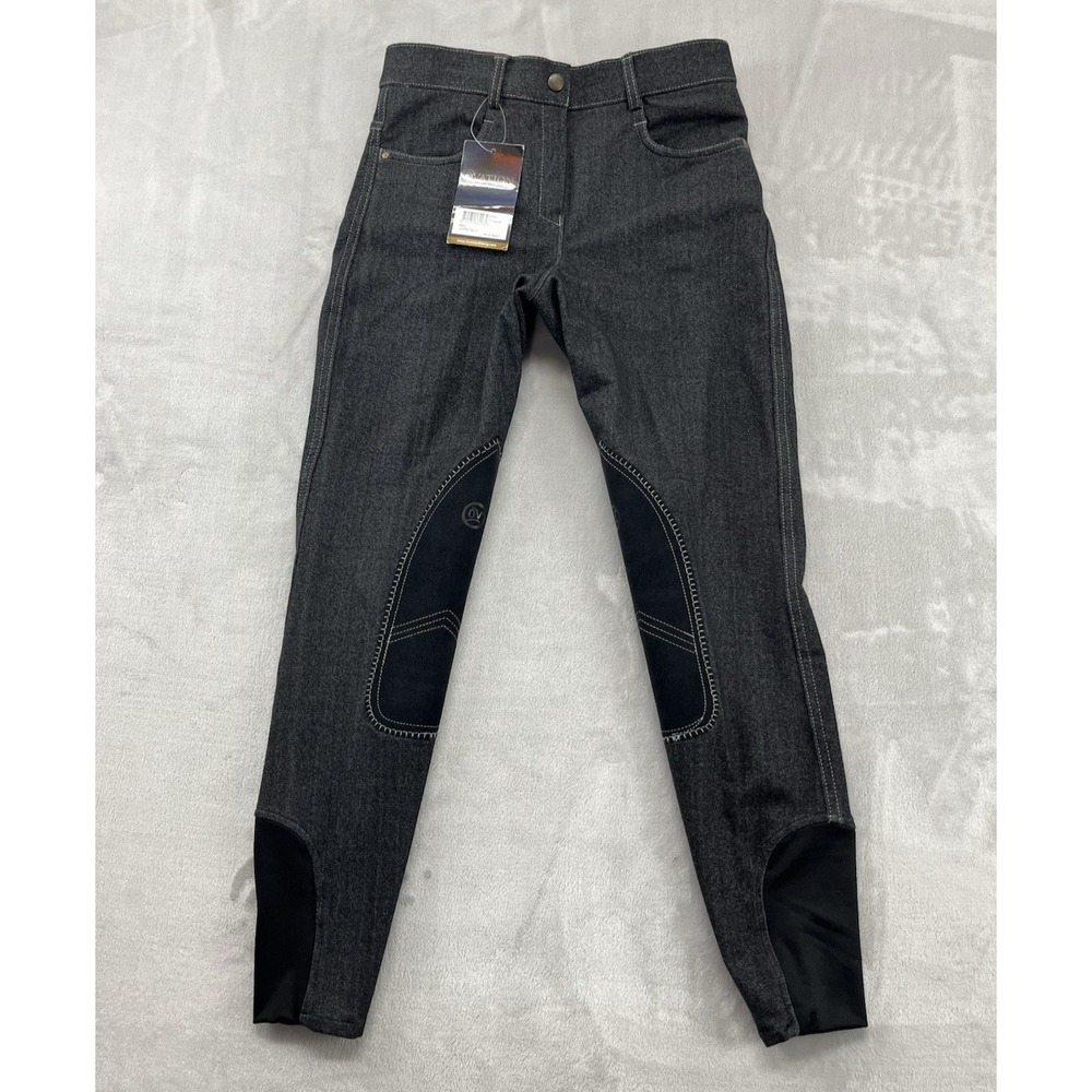 Ovation Riding Pants Ladies 26R  Black Lda SoftFlex Classic Knee-Patch Breech